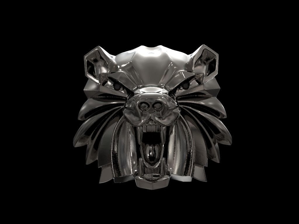 Witcher school of the Bear medallion 3D print model_28