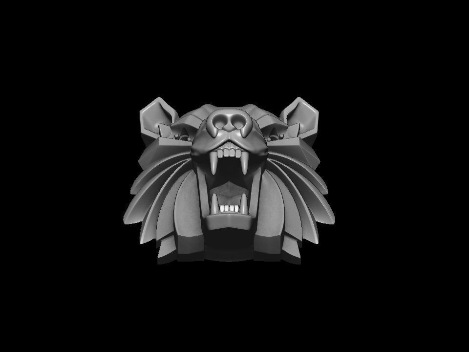 Witcher school of the Bear medallion 3D print model_9