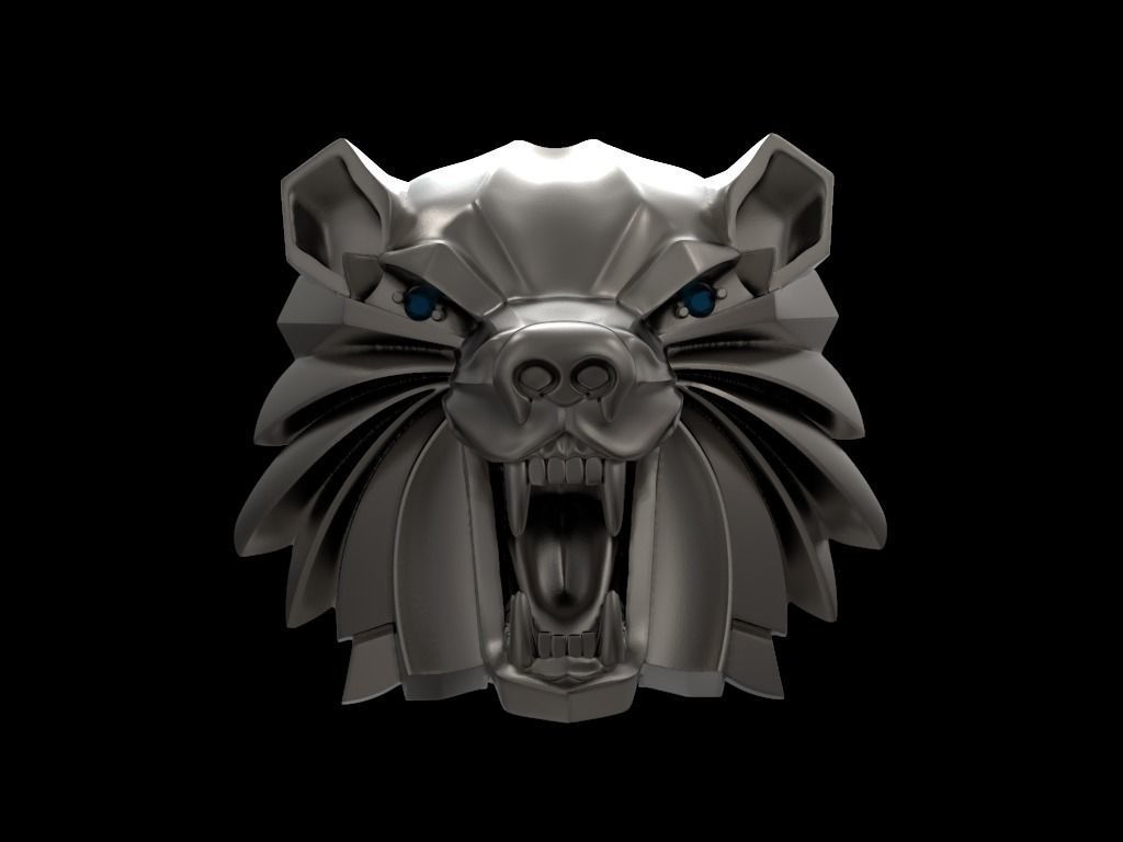 Witcher school of the Bear medallion 3D print model_36