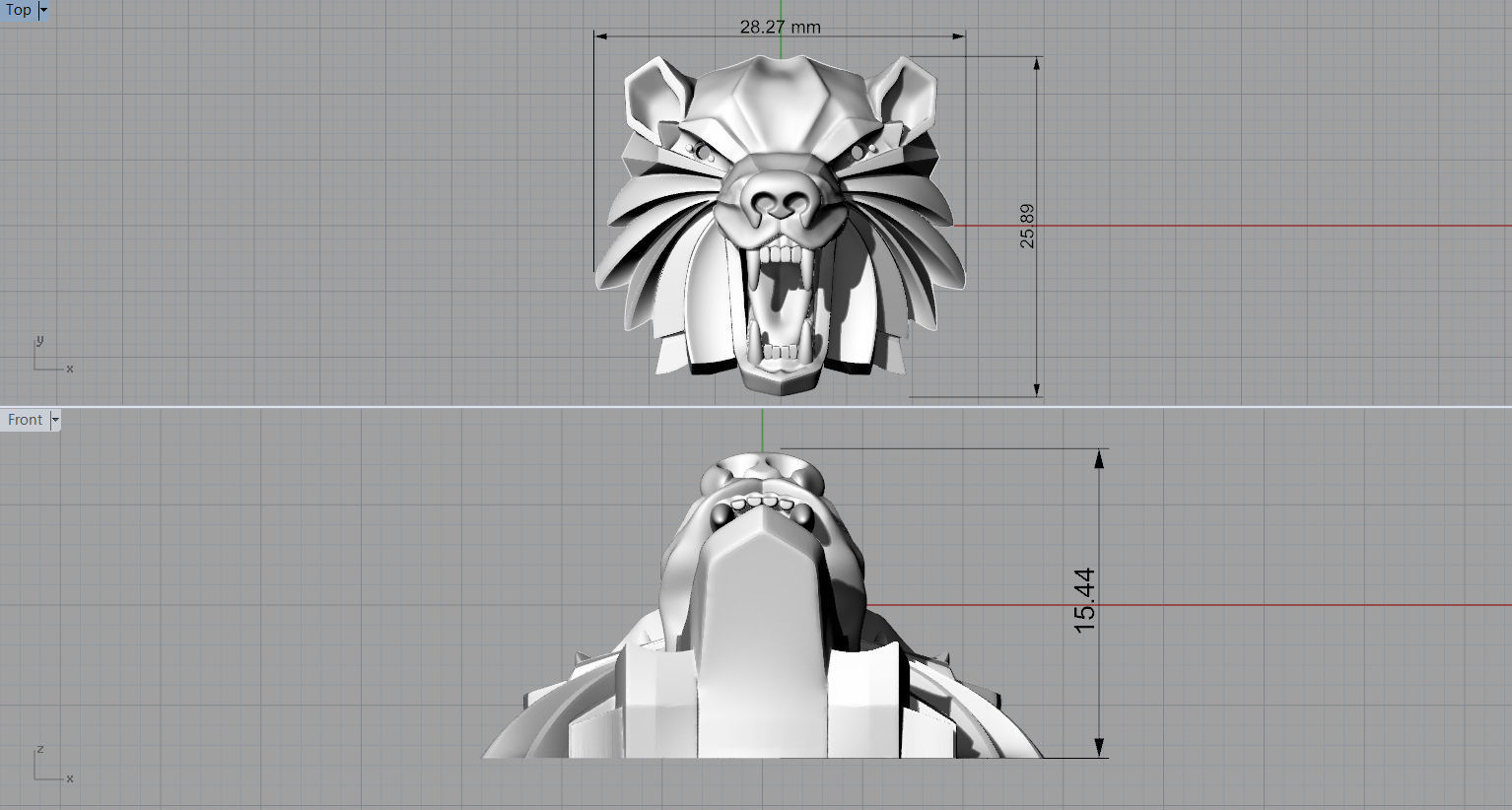 Witcher school of the Bear medallion 3D print model_31