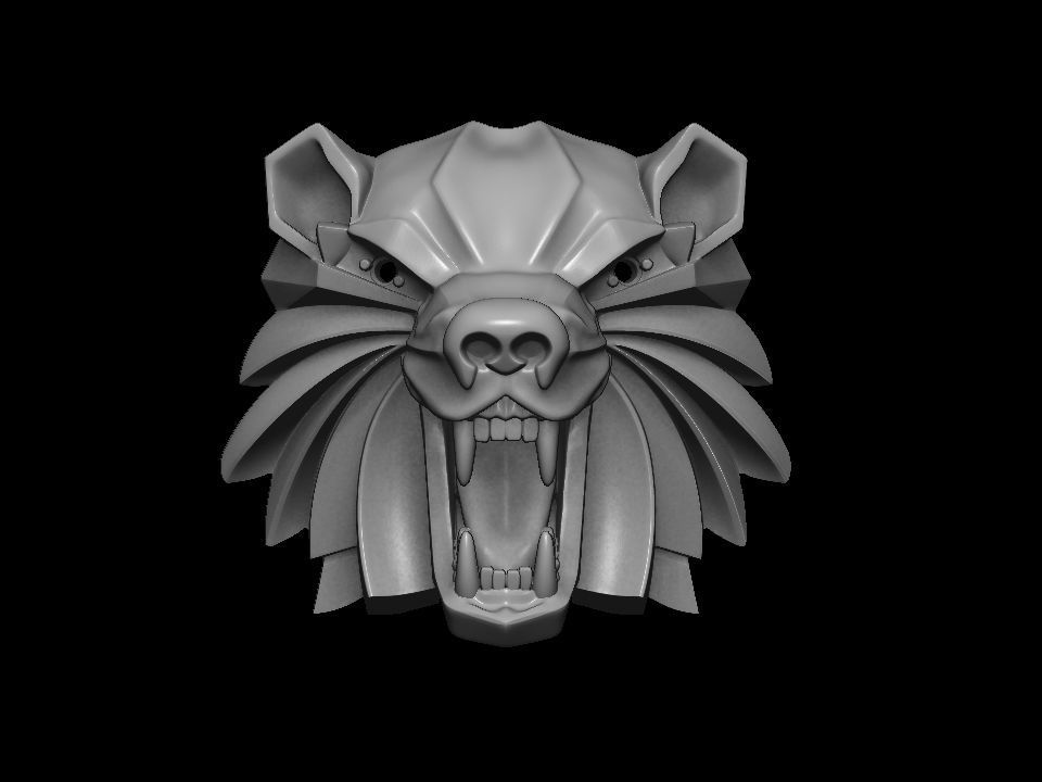 Witcher school of the Bear medallion 3D print model_20