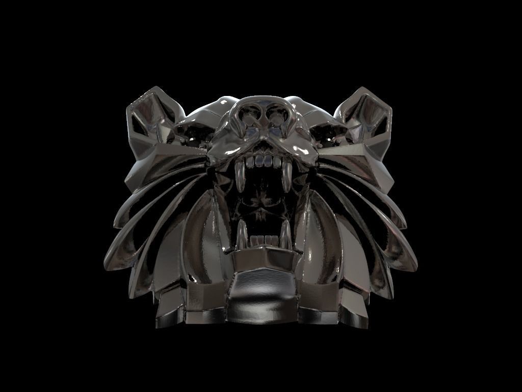 Witcher school of the Bear medallion 3D print model_34