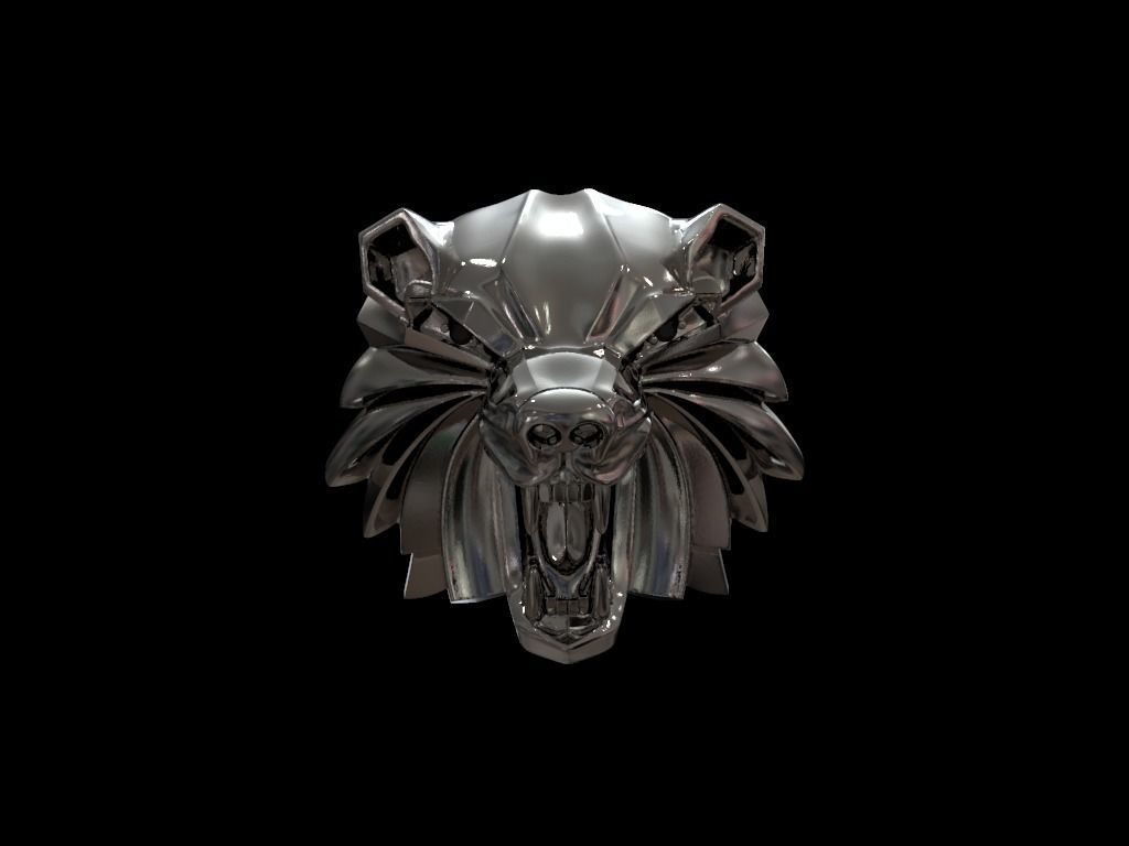 Witcher school of the Bear medallion 3D print model_25