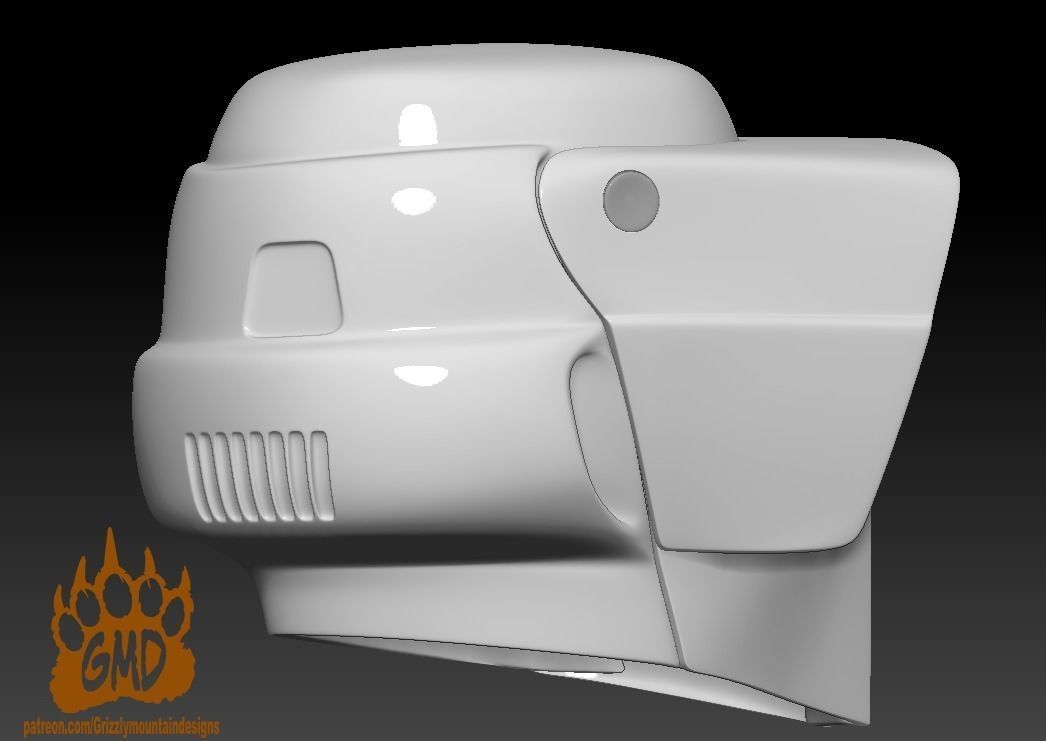 Biker Scout Trooper helmet printable mandalorian 3D print model_2