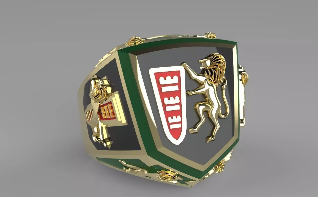 Enamel Lion Rings 3D print model