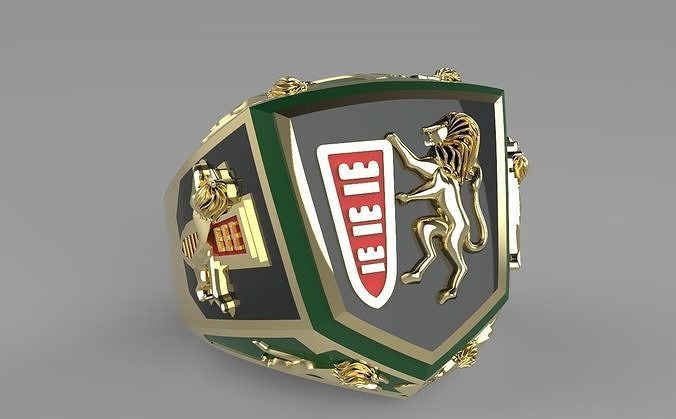 Enamel Lion Rings 3D print model