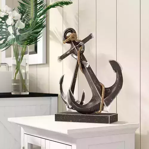 Black Babylon Anchor Table Sculpture