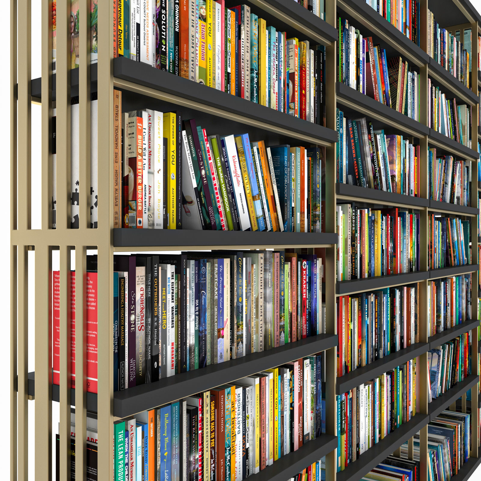 Book shelf 3D model_4