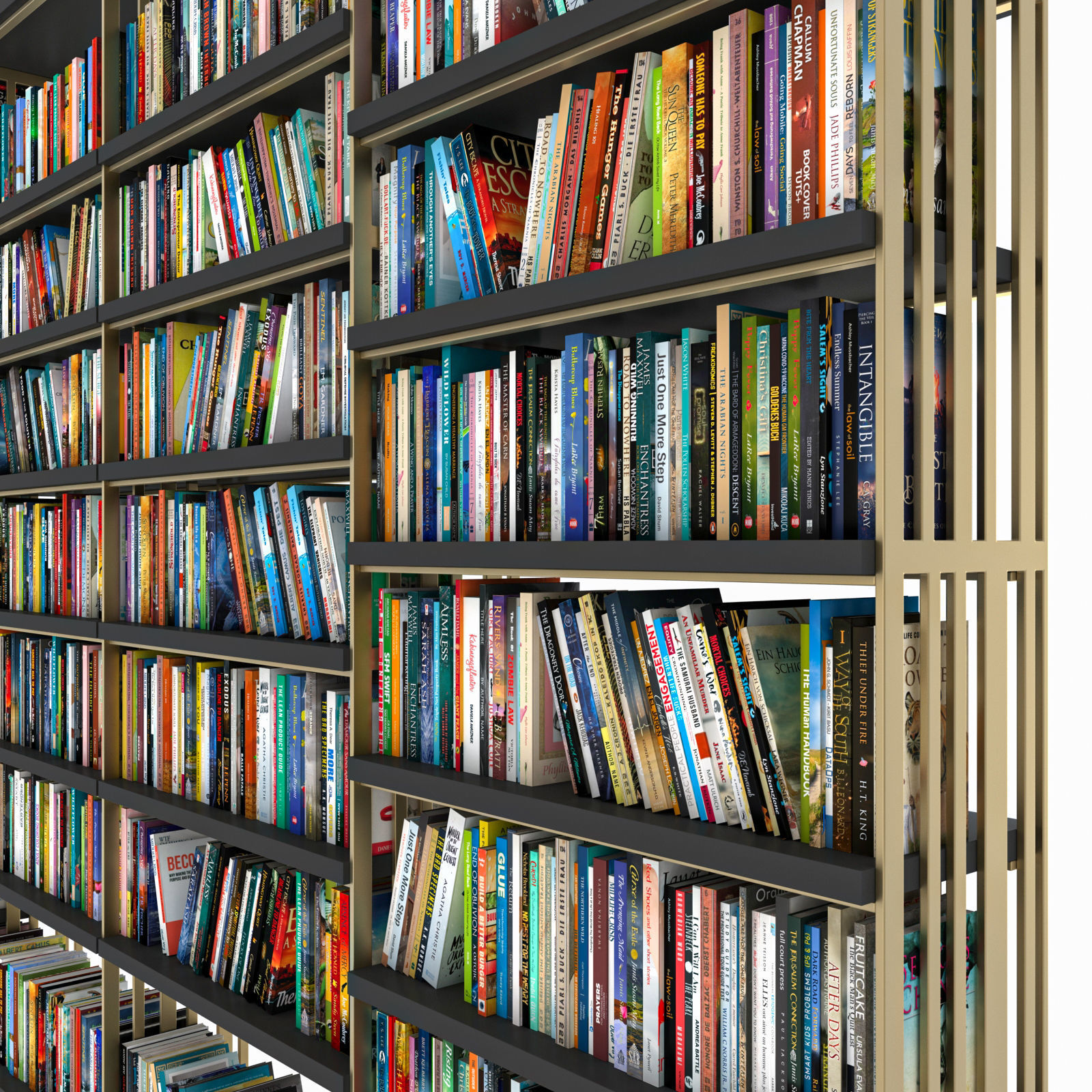Book shelf 3D model_3