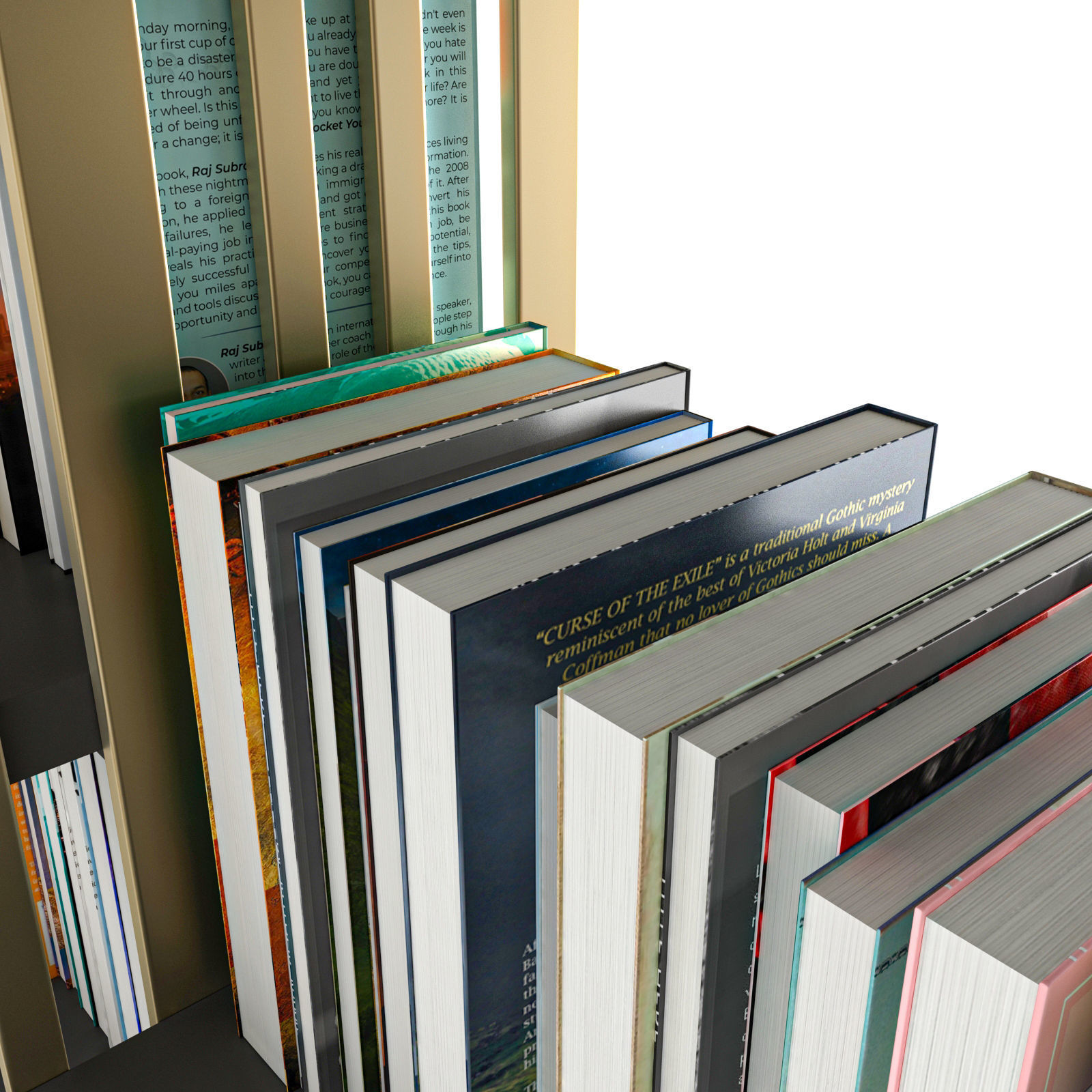 Book shelf 3D model_5