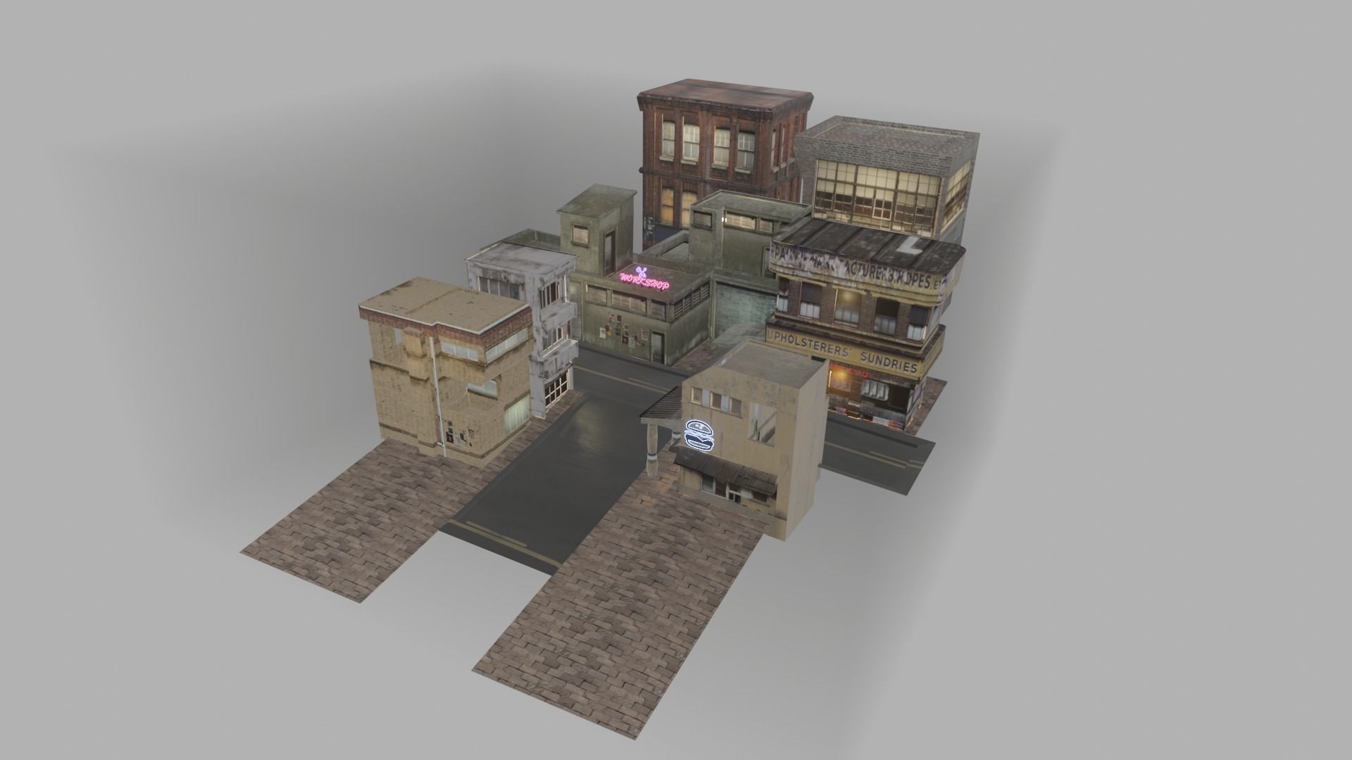 lowpoly city 3D Model Collection_4