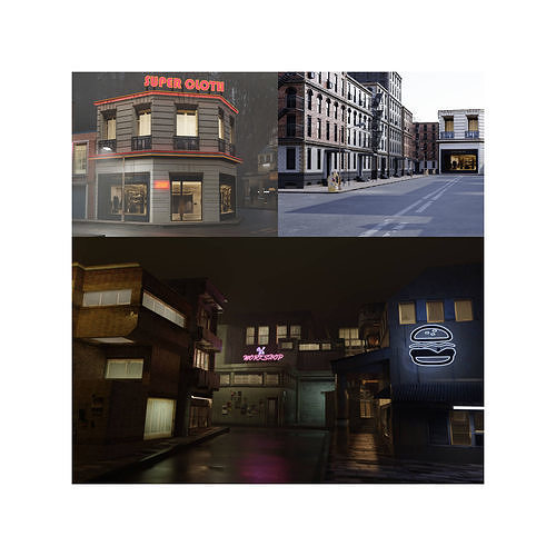 lowpoly city 3D Model Collection