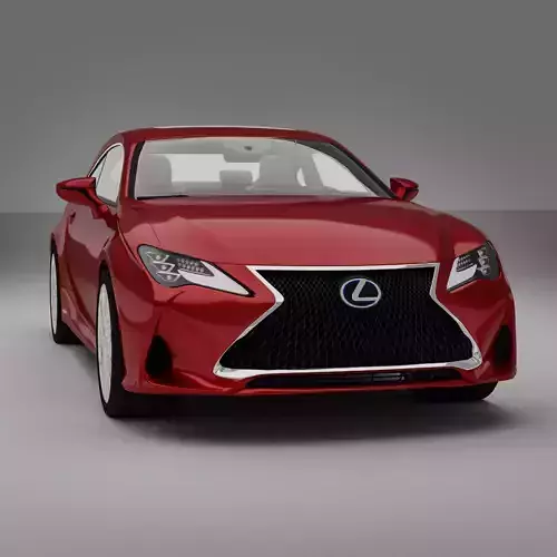 Lexus RC300h 2019 detailed interior 3D model