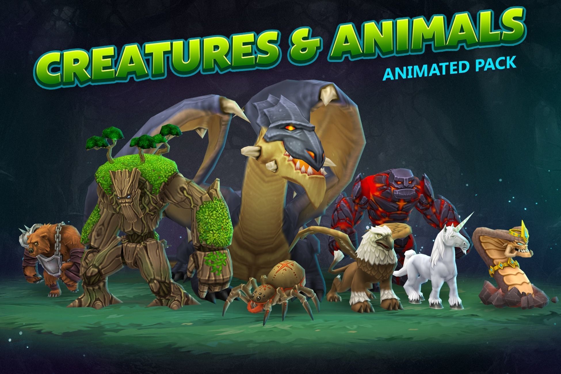 Creatures and animals animated pack