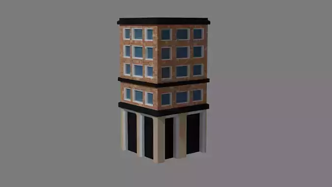 Low poly building tall