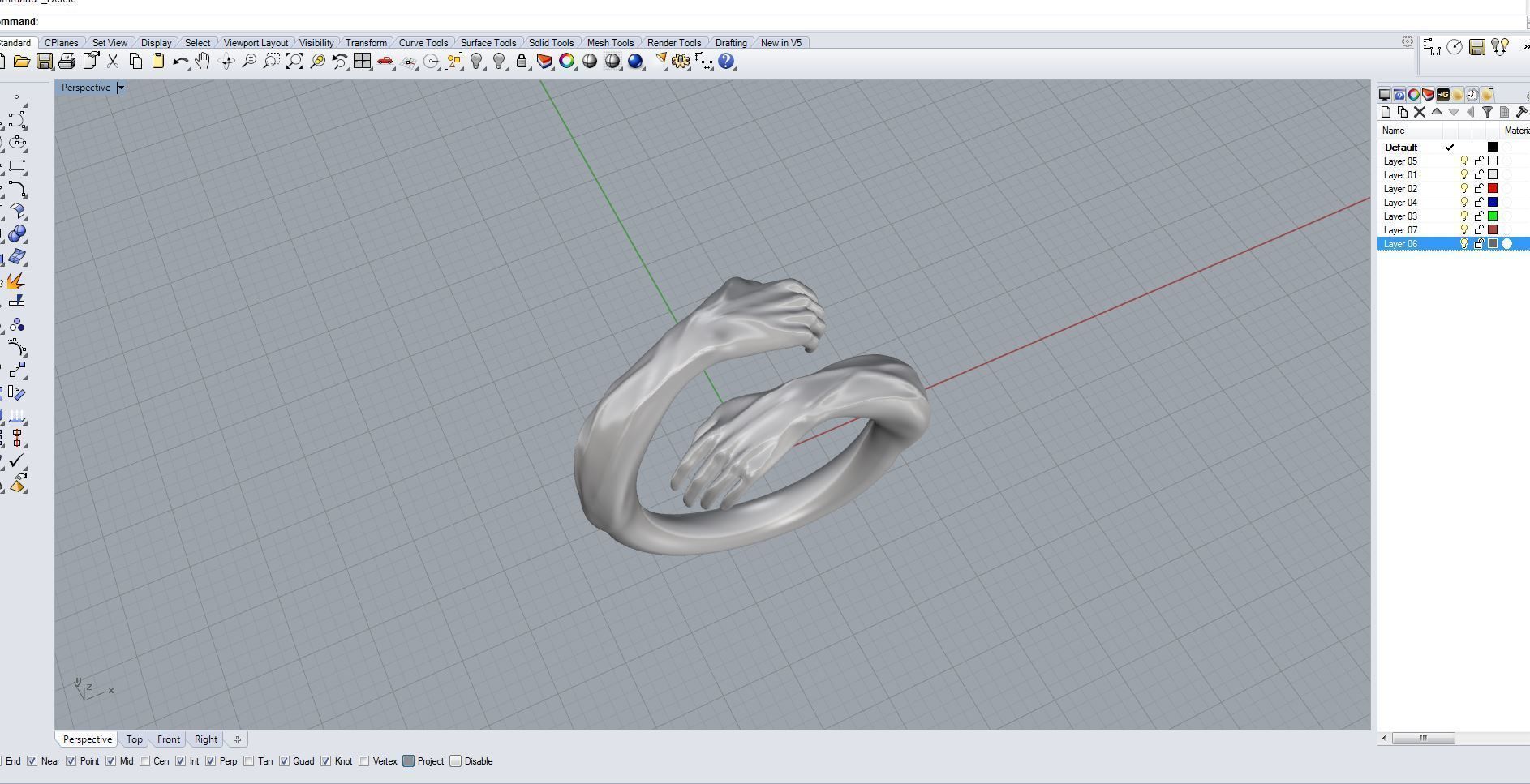 Ring hands 3D print model 3D print model_9