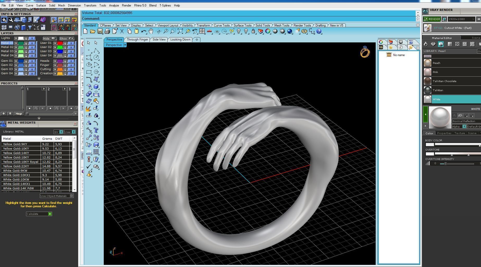 Ring hands 3D print model 3D print model_5