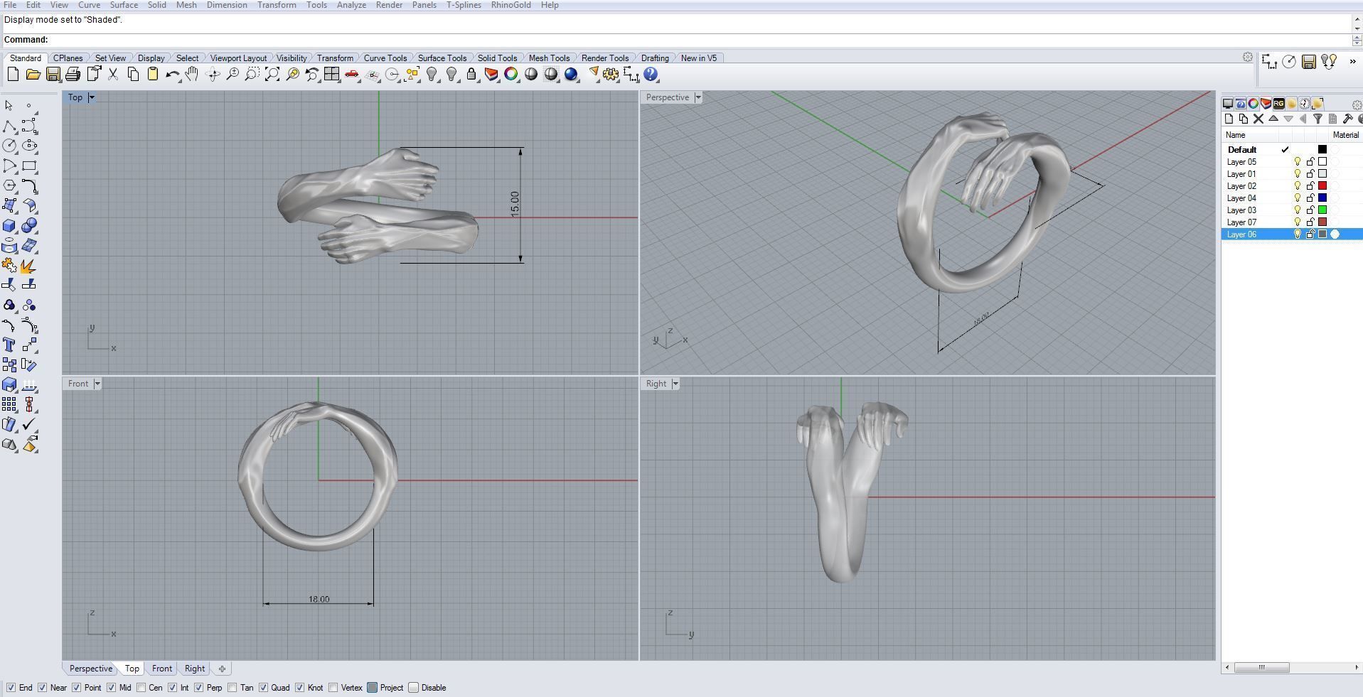 Ring hands 3D print model 3D print model_8