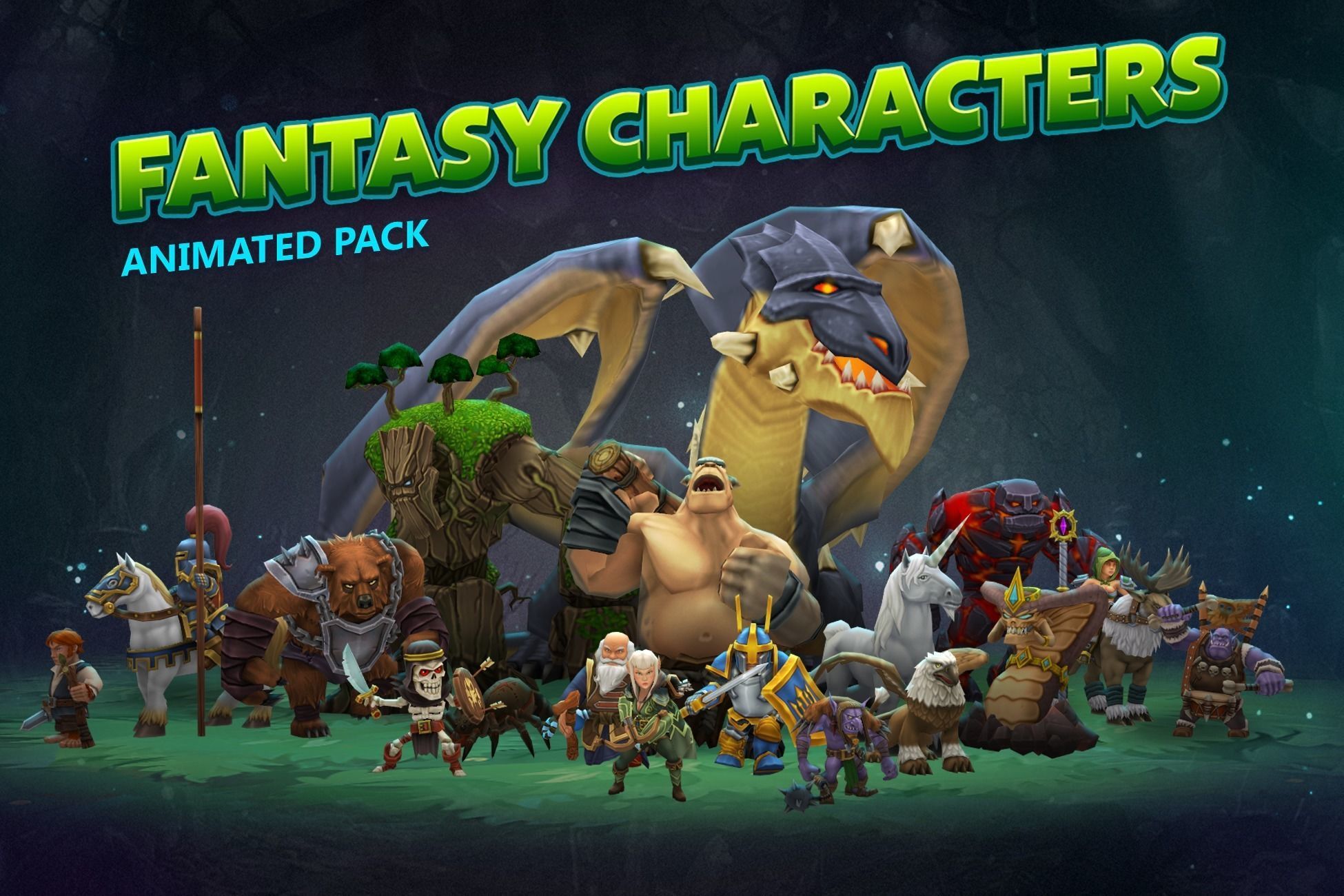 Fantasy animated characters pack