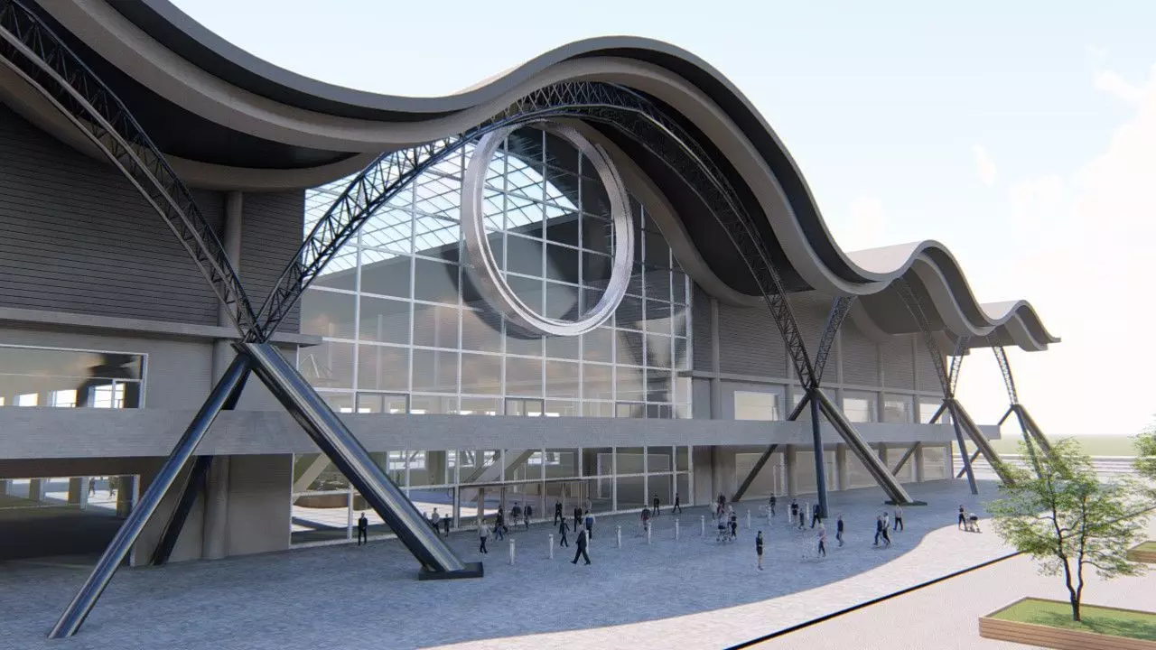 Market hall 3D model