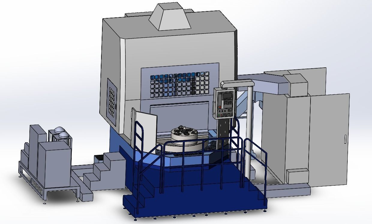 Vertical Duplex Turning Machine VTC-650 3D model_5