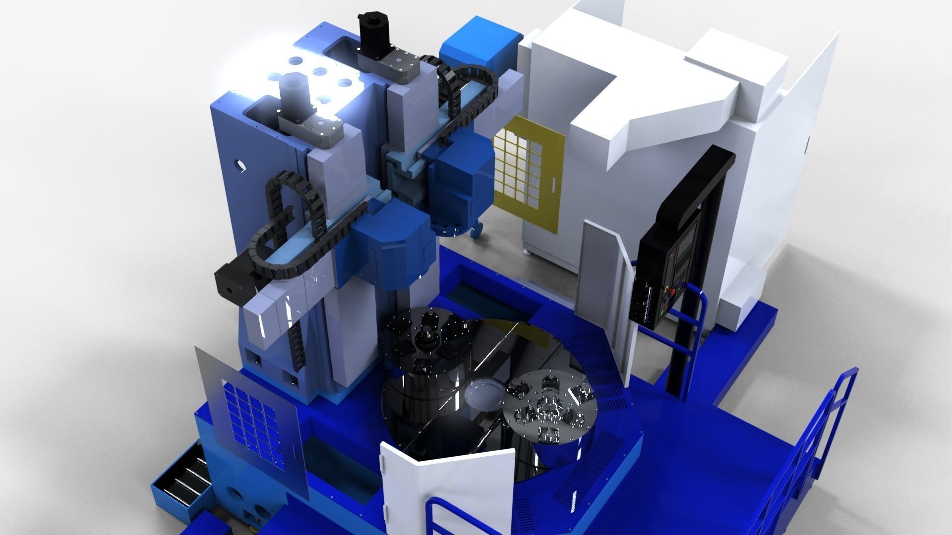 Vertical Duplex Turning Machine VTC-650 3D model_4