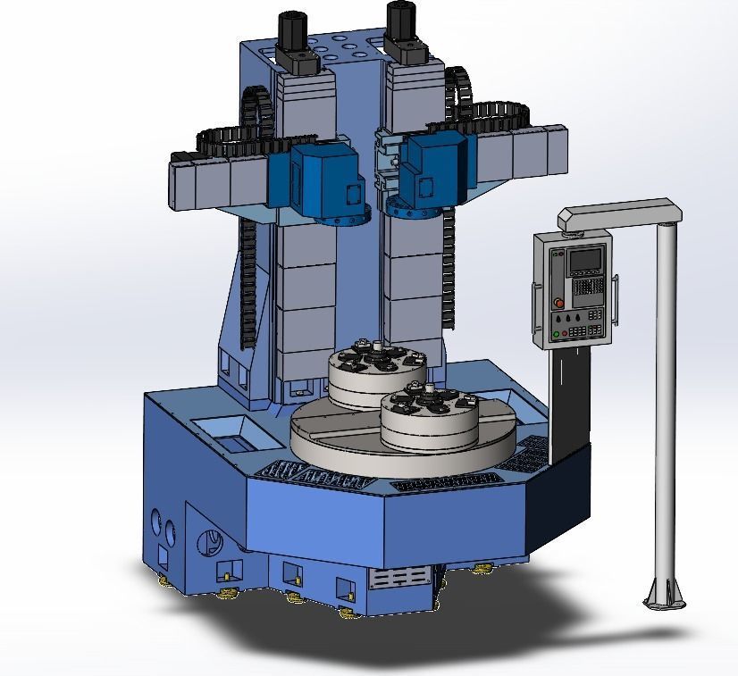 Vertical Duplex Turning Machine VTC-650 3D model_6