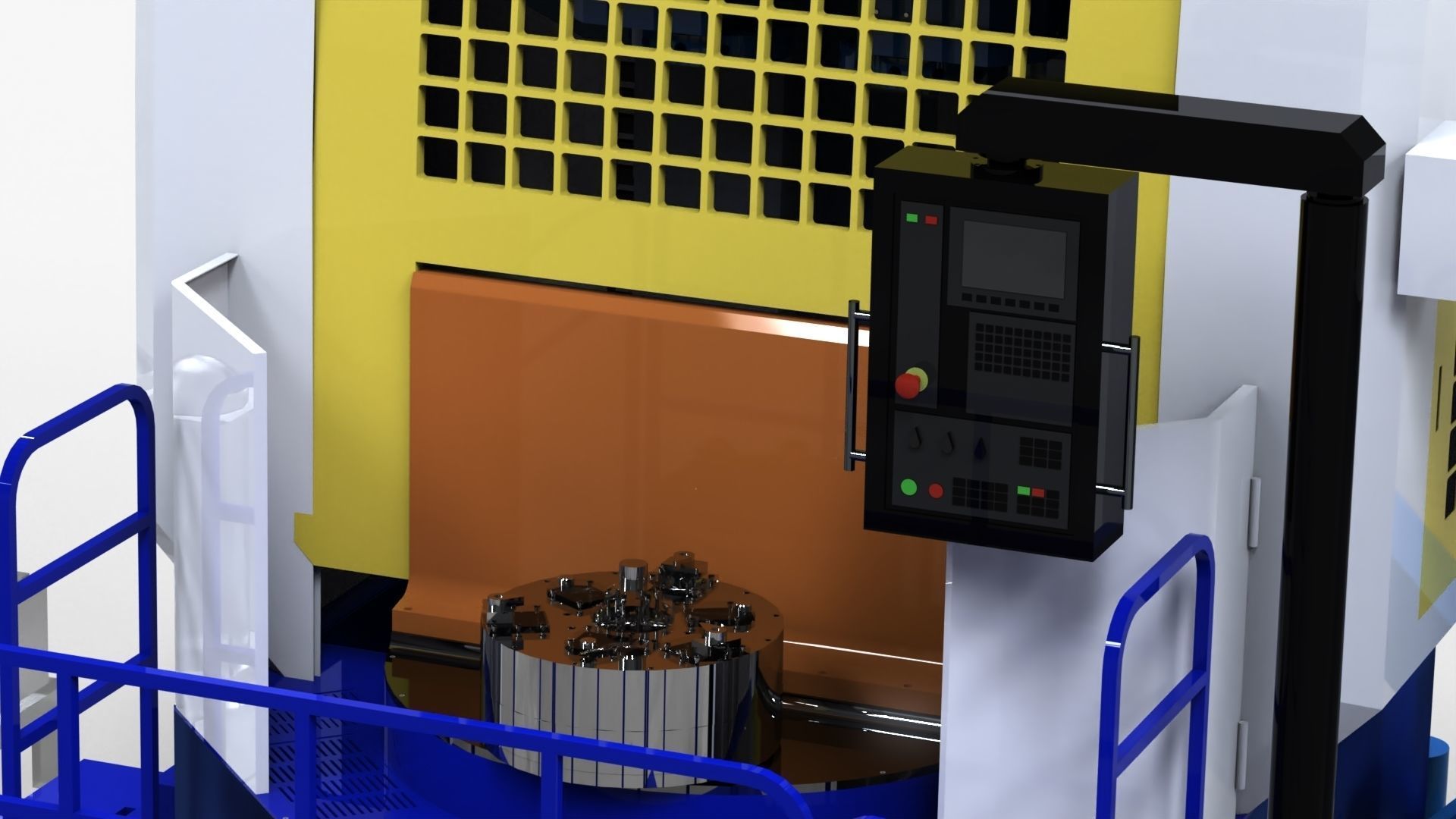 Vertical Duplex Turning Machine VTC-650 3D model_2