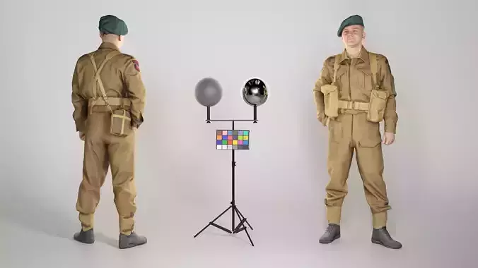 Man in British soldier uniform 273