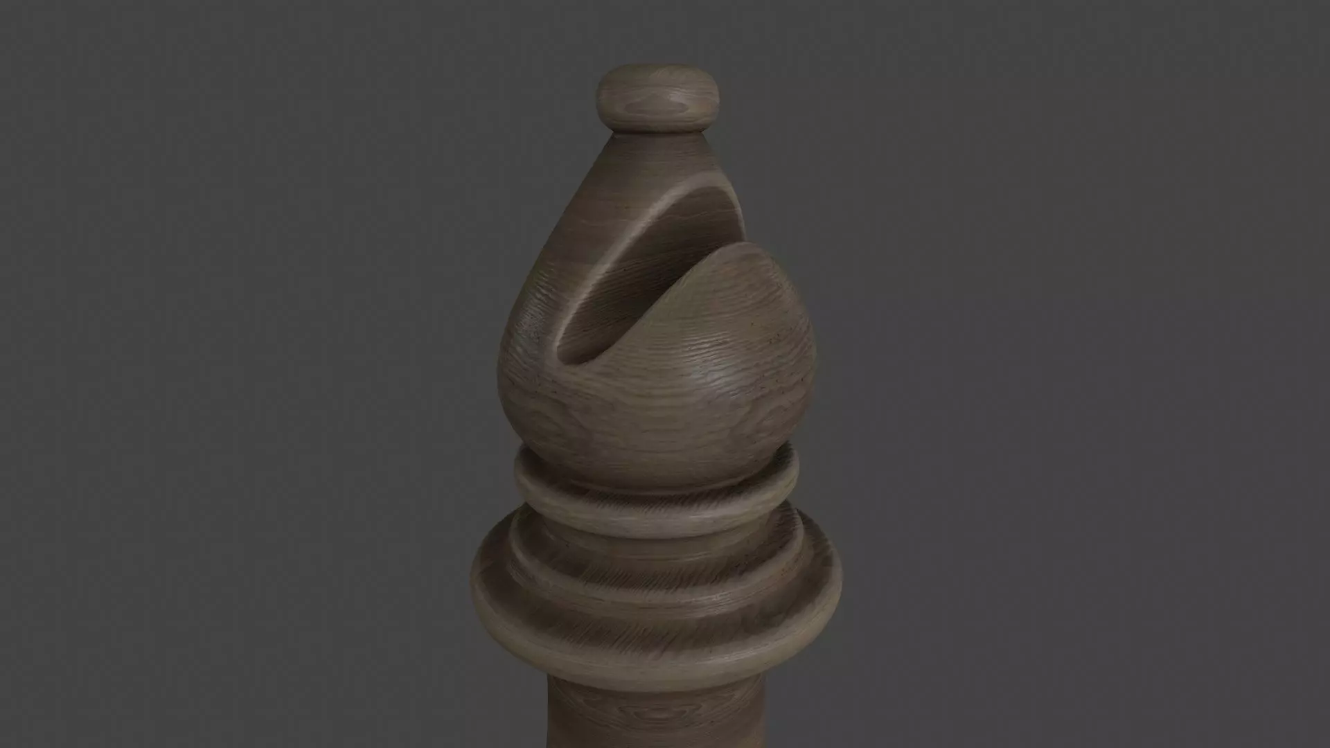 CHES-019 Wooden Bishop 3D model_0