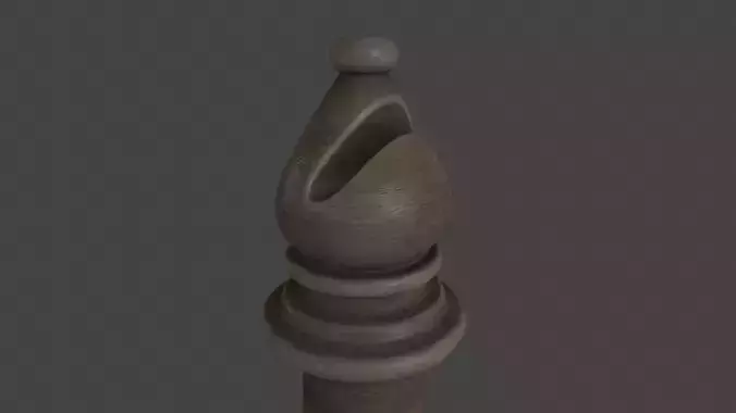 CHES-019 Wooden Bishop