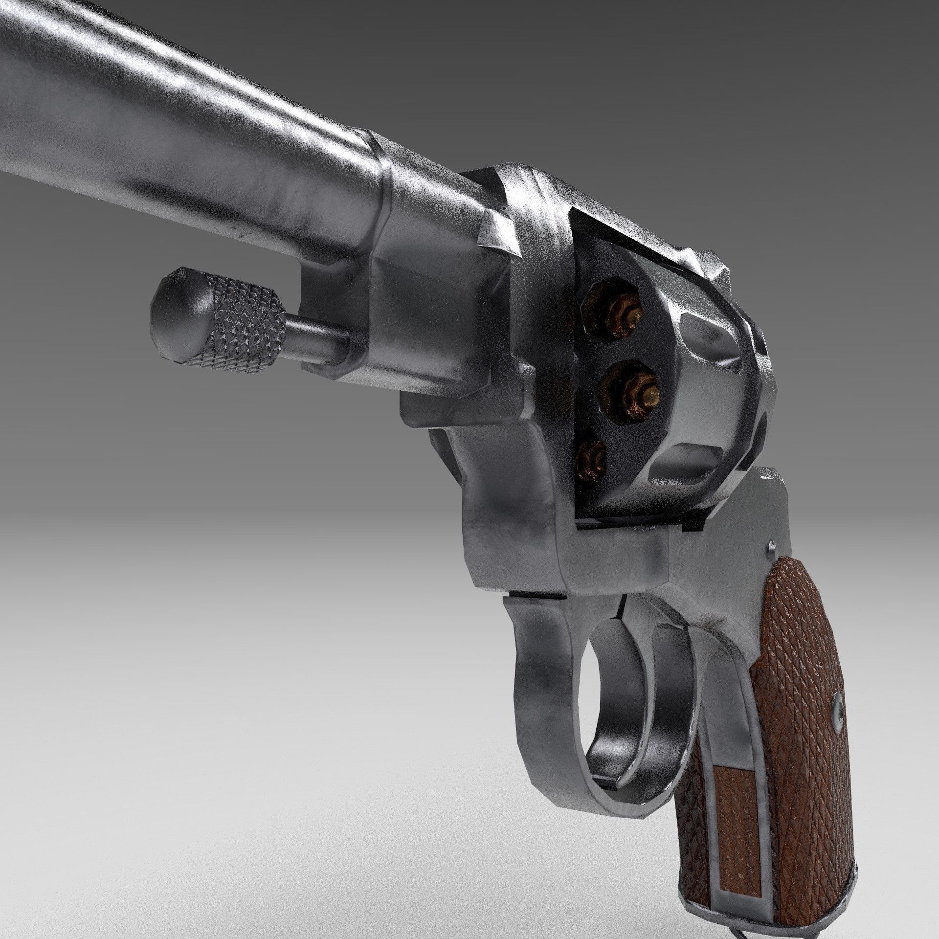 Nagant M1895 Revolver Low-poly 3D model Low-poly 3D model_15