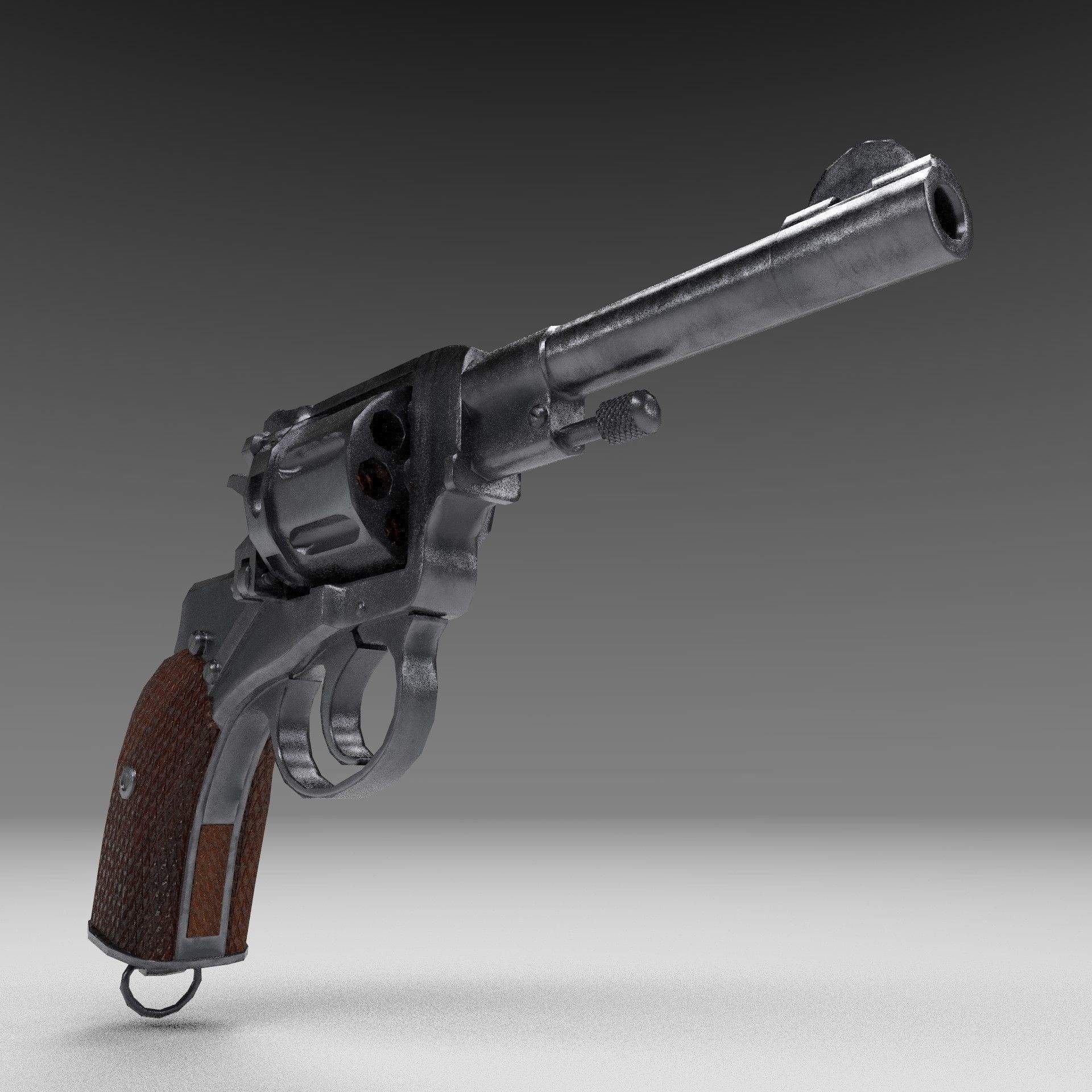 Nagant M1895 Revolver Low-poly 3D model Low-poly 3D model_16