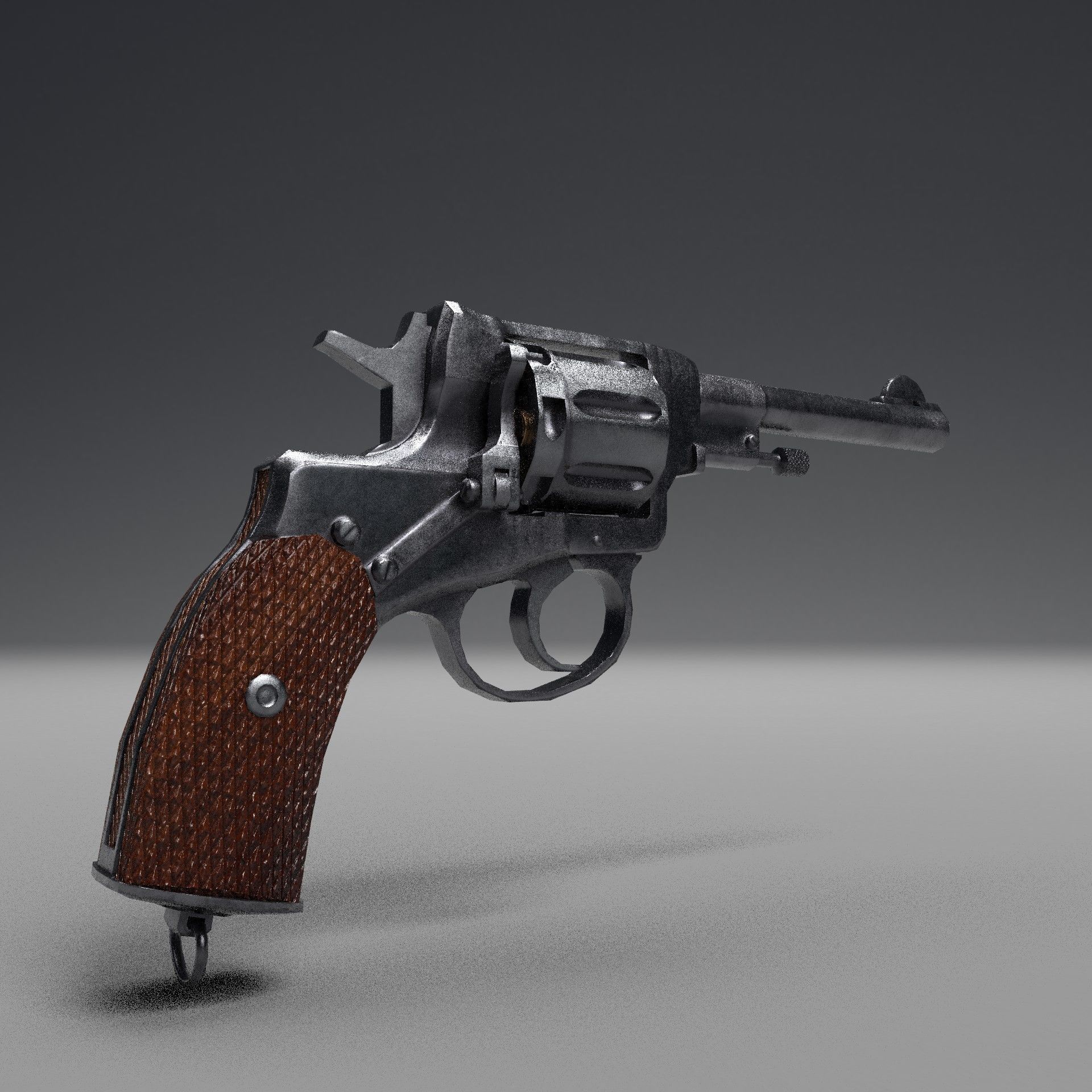 Nagant M1895 Revolver Low-poly 3D model Low-poly 3D model_21