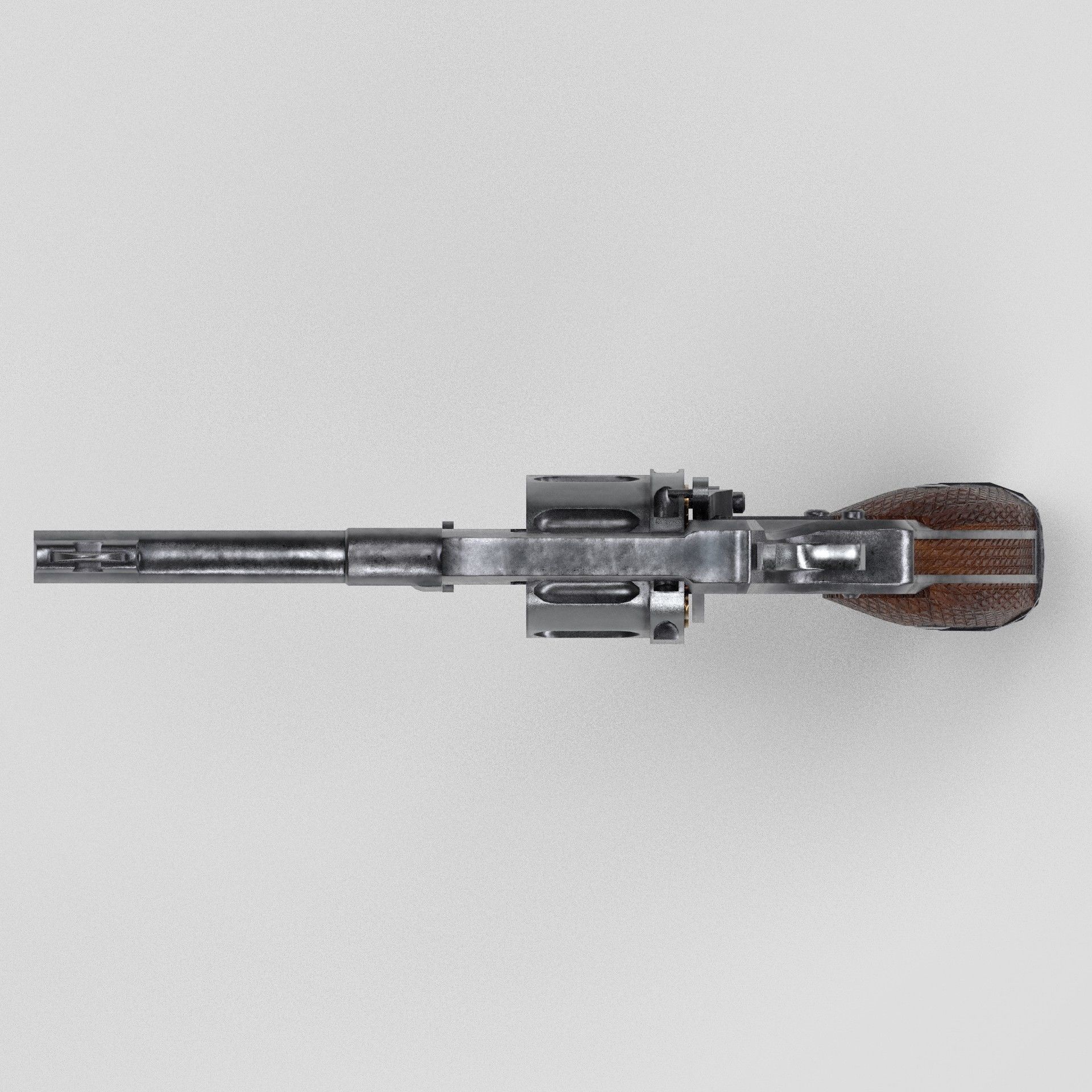 Nagant M1895 Revolver Low-poly 3D model Low-poly 3D model_3