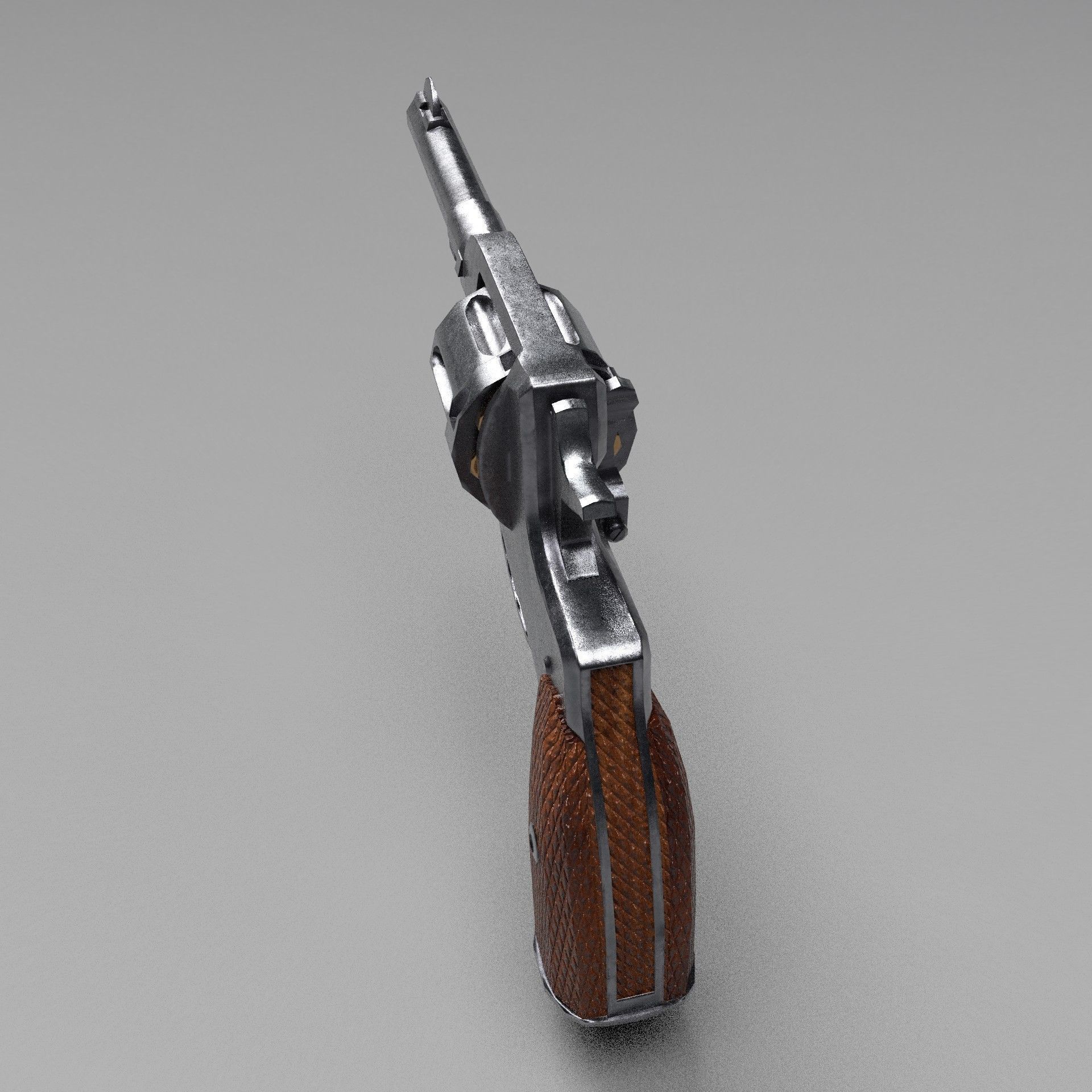 Nagant M1895 Revolver Low-poly 3D model Low-poly 3D model_13
