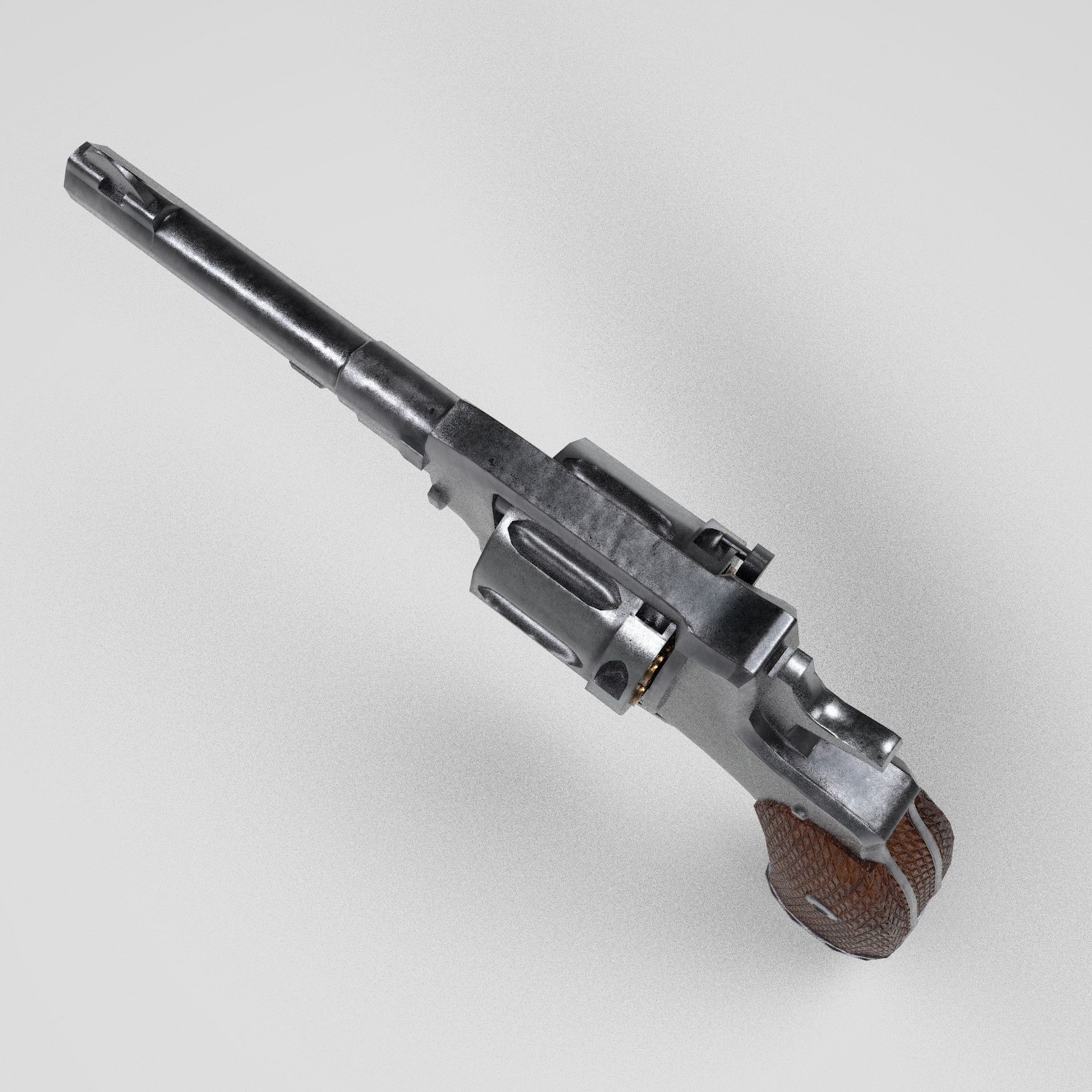 Nagant M1895 Revolver Low-poly 3D model Low-poly 3D model_2