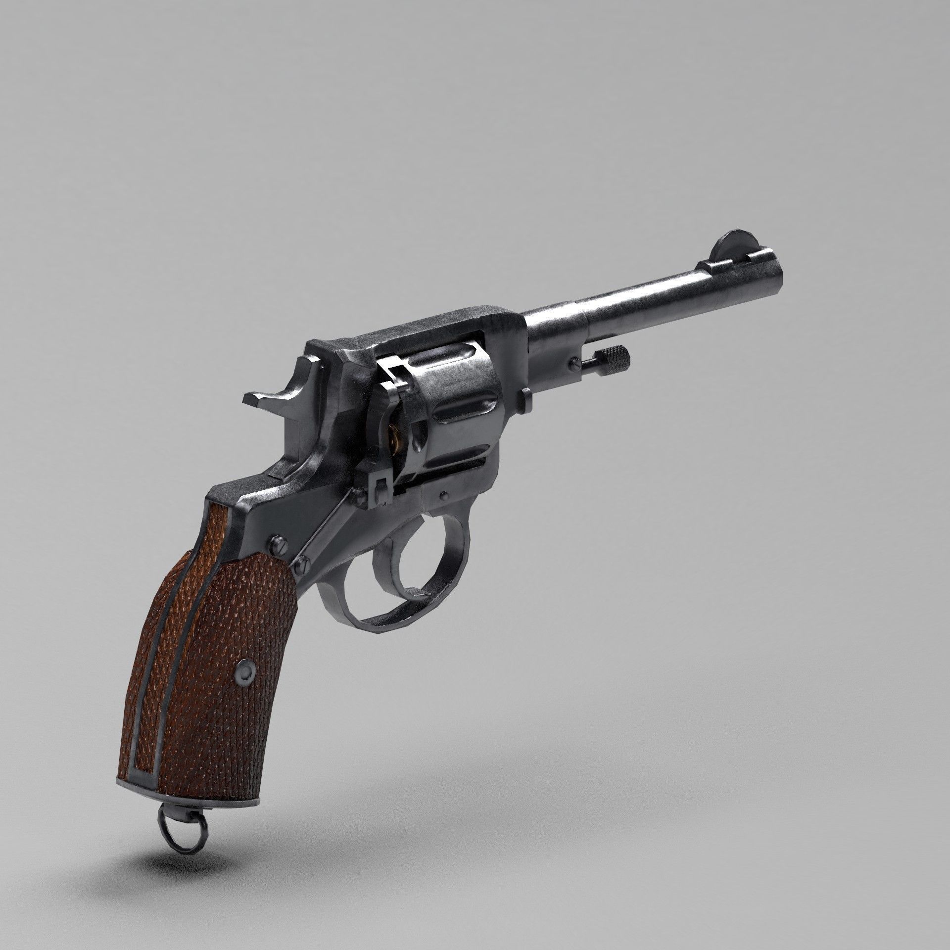 Nagant M1895 Revolver Low-poly 3D model Low-poly 3D model_22