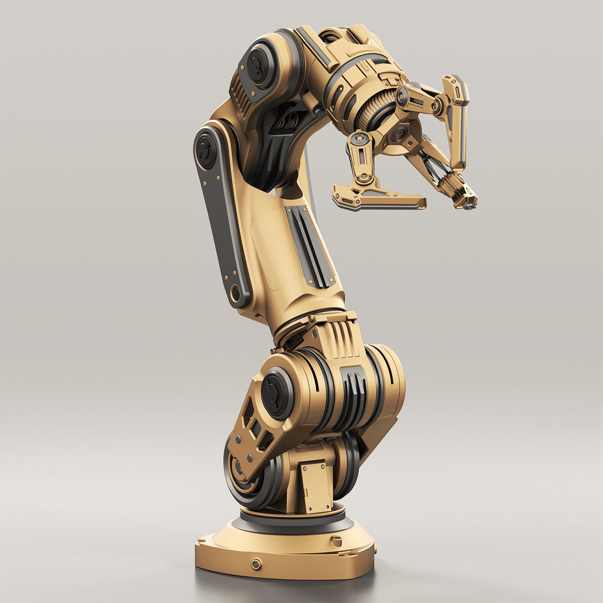 Robot Arm 3 RIGGED and Animated 3D model_1