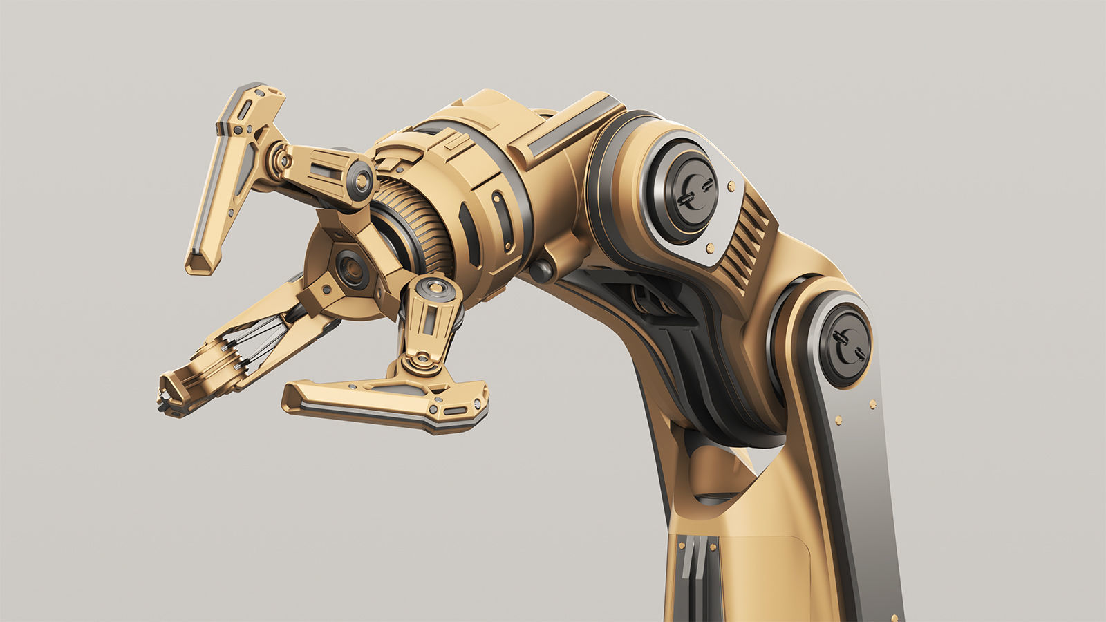 Robot Arm 3 RIGGED and Animated 3D model_15