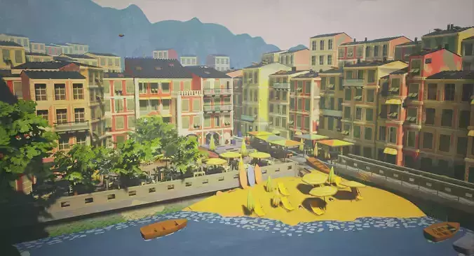 Stylized Tuskany  SeaSide City 