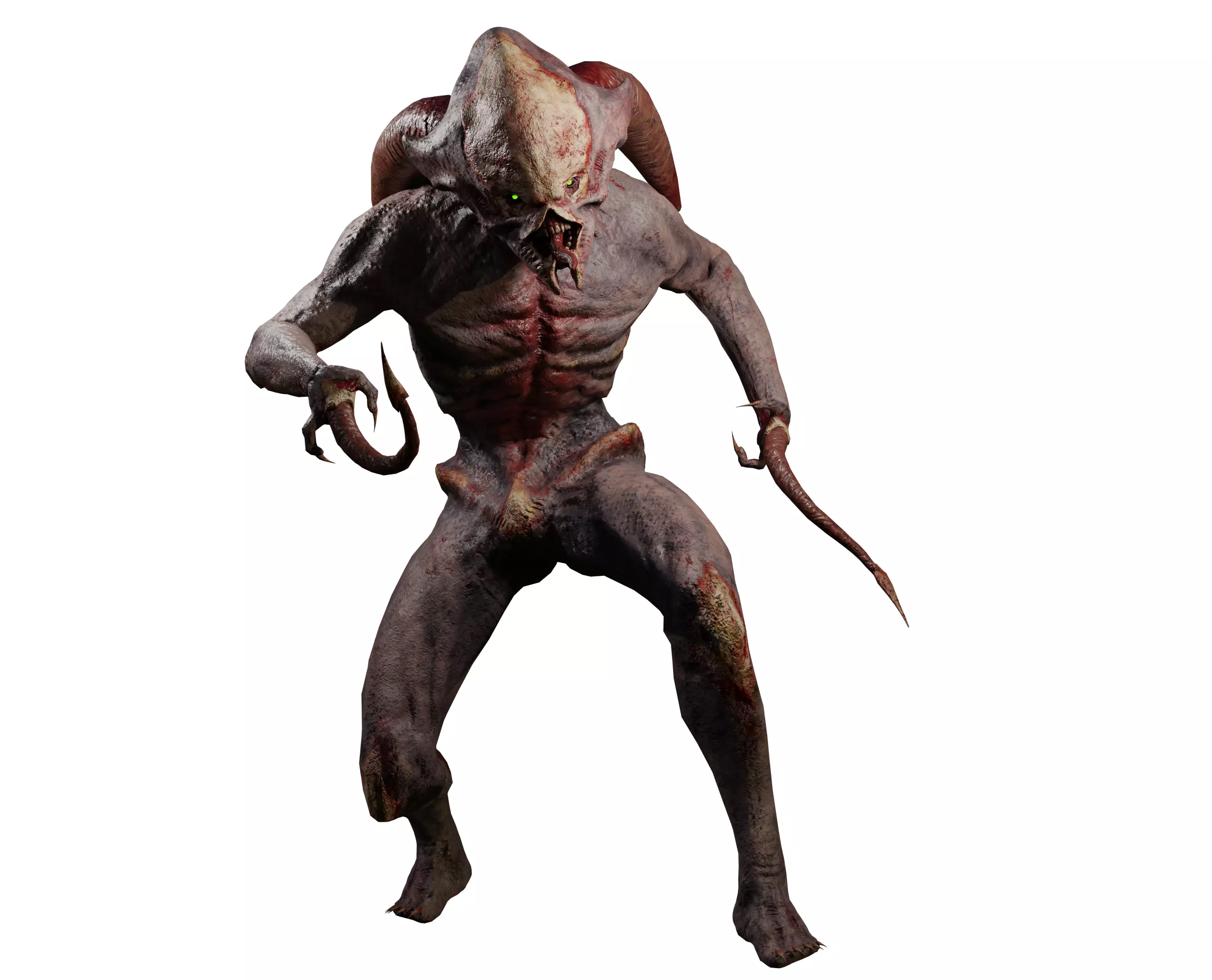 Lasher Demon Low-poly 3D model_0