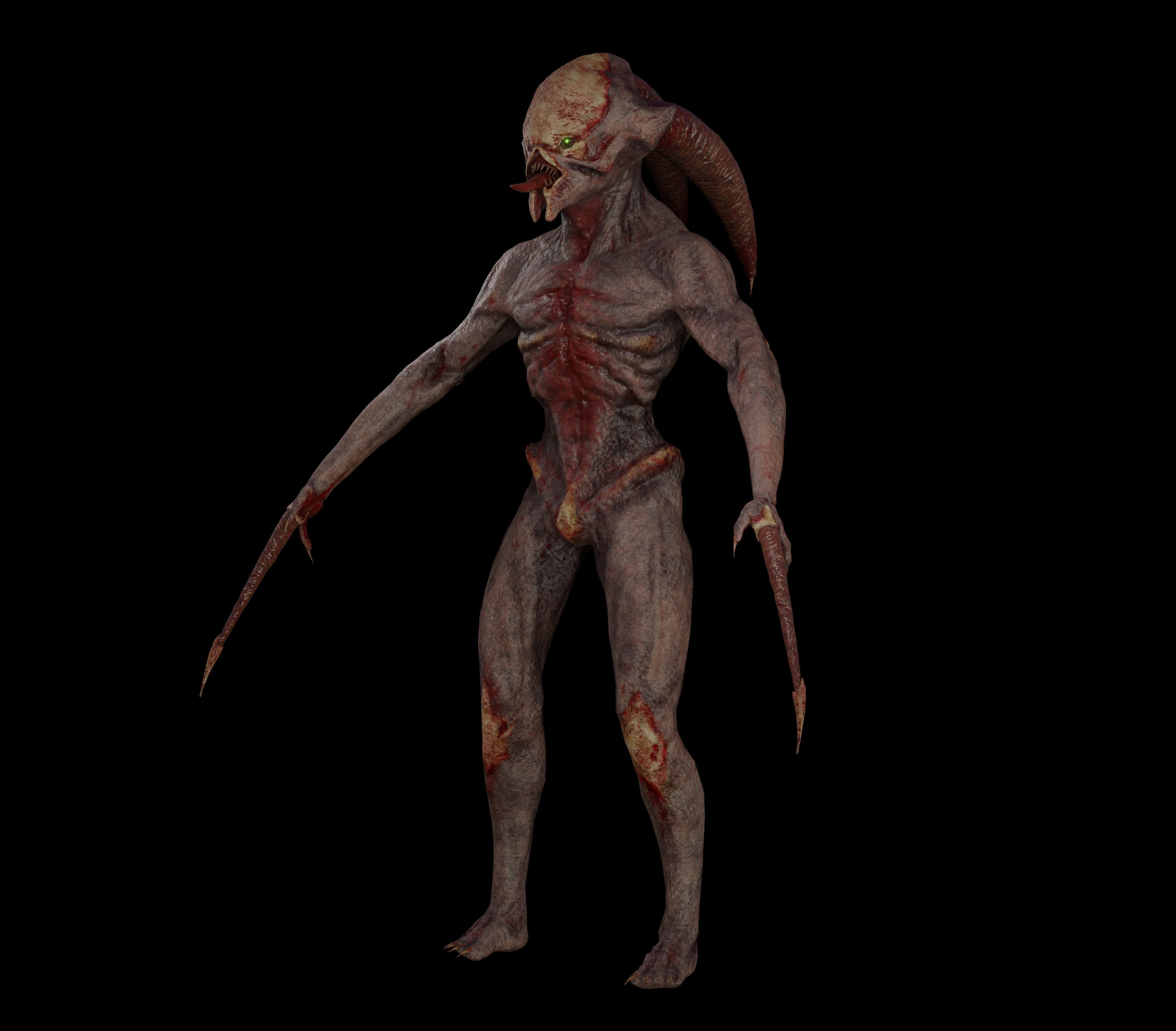 Lasher Demon Low-poly 3D model_4