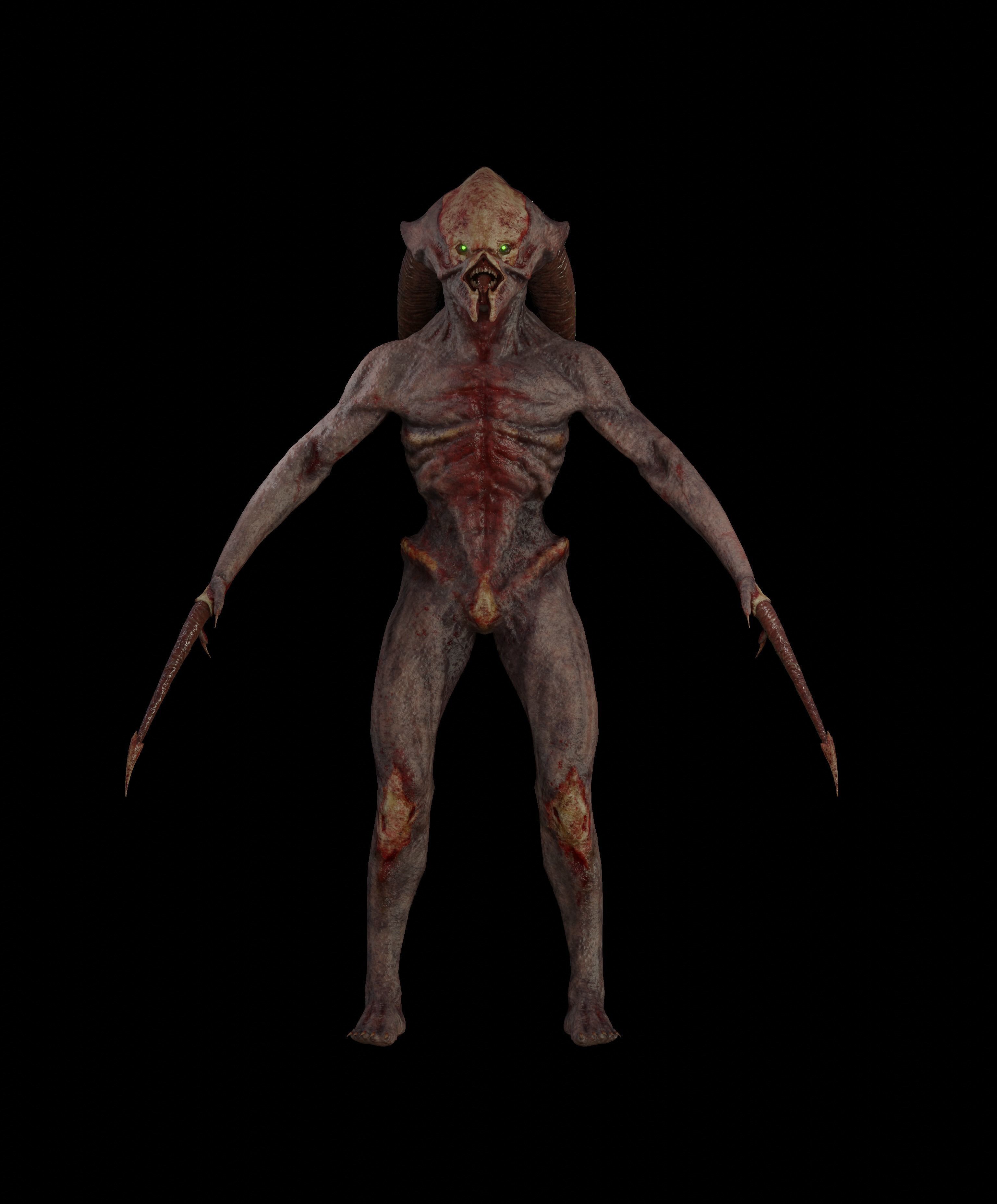 Lasher Demon Low-poly 3D model_3