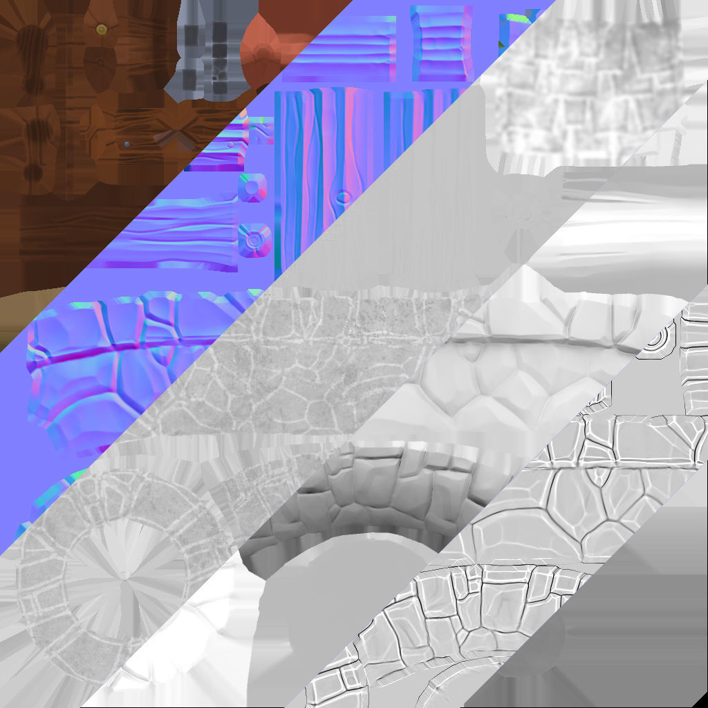 Stylized well  Low-poly 3D model_6