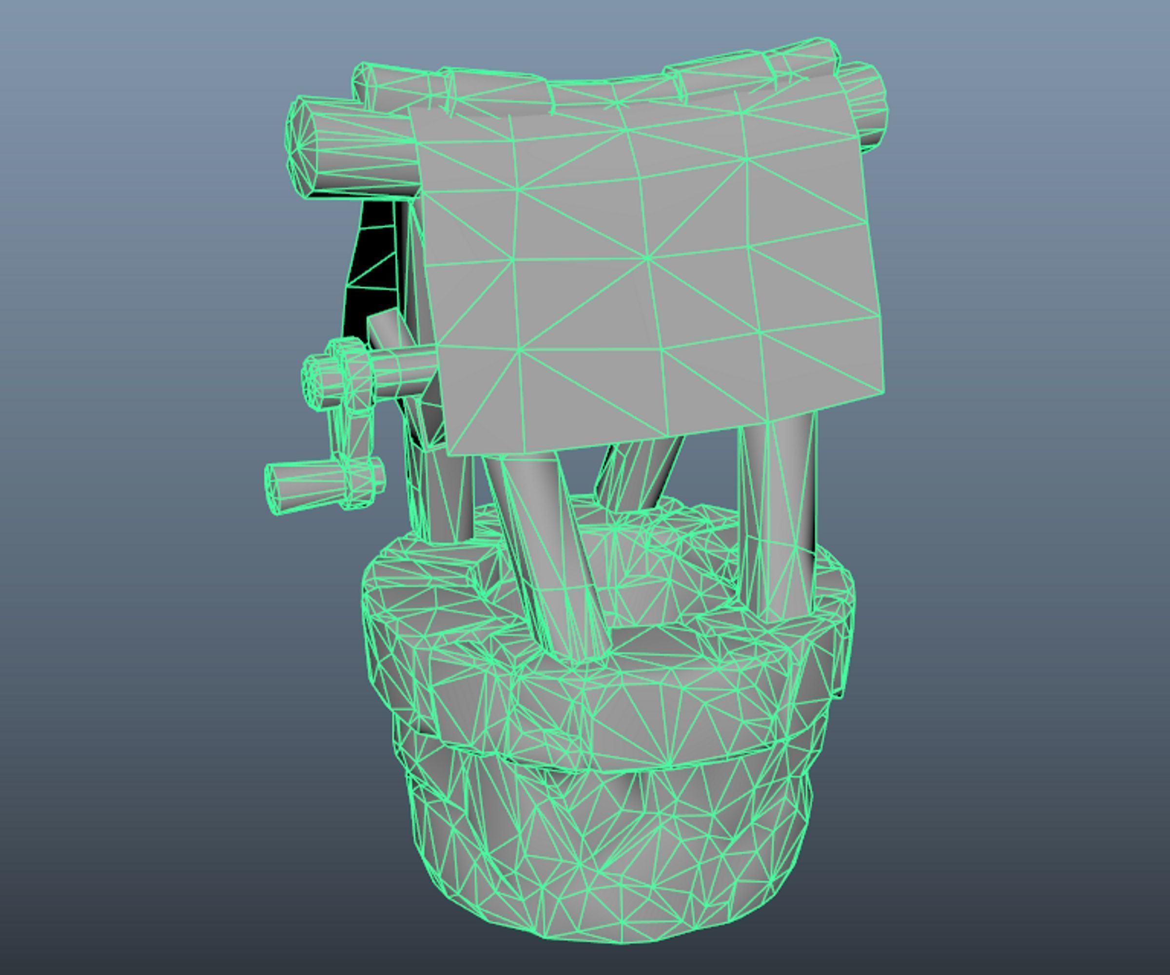 Stylized well  Low-poly 3D model_9