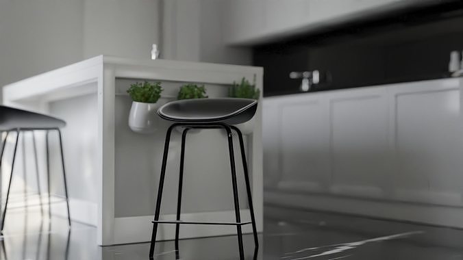 REALISTIC BAR STOOL MODEL 3D model