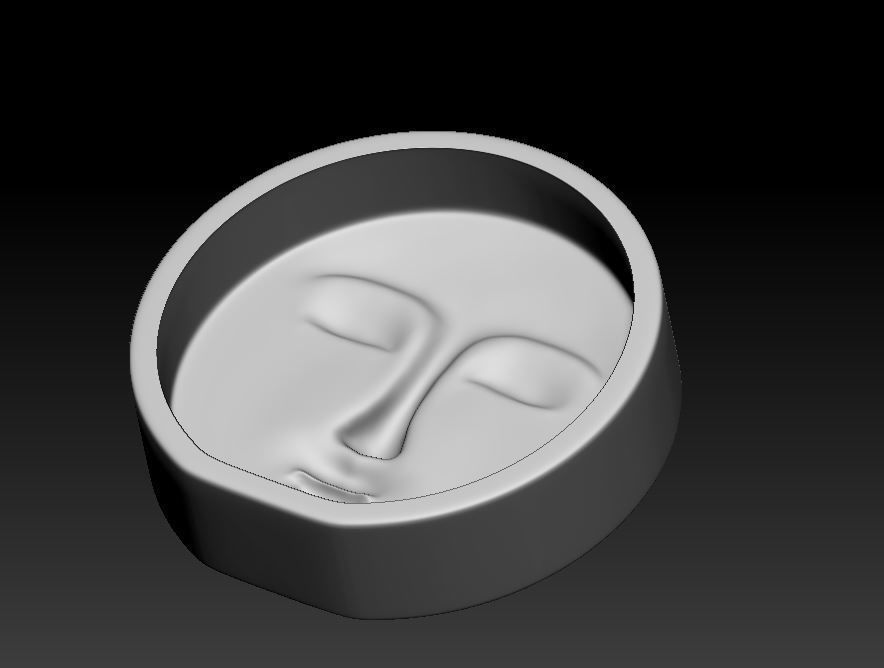 Decorative Face Candle 3D print model_12
