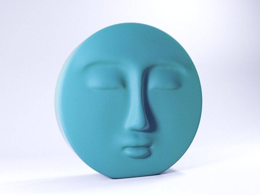 Decorative Face Candle 3D print model_1