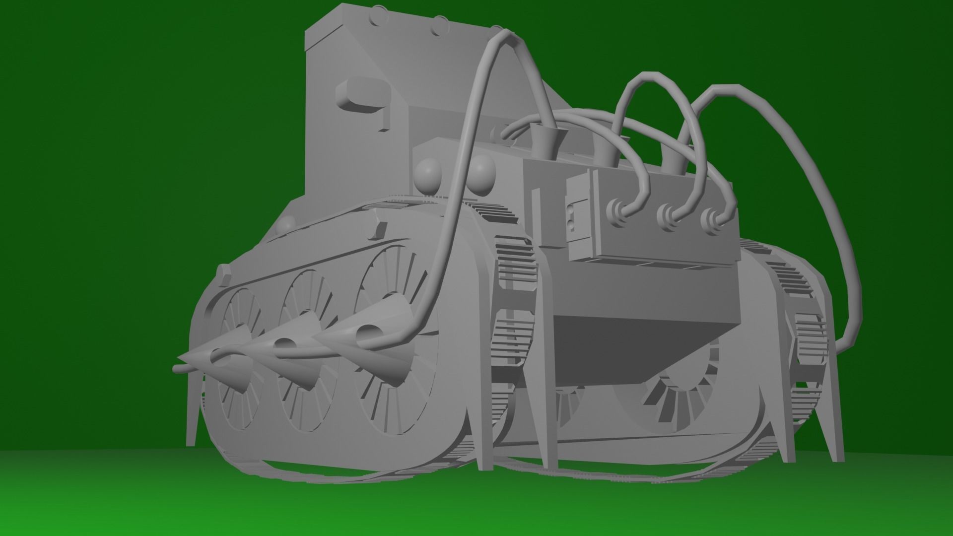 Truck with wires  3D print model_4